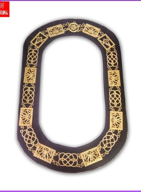 精美共济会美生会FreeMason徽章肩章 自由石匠 紫色款