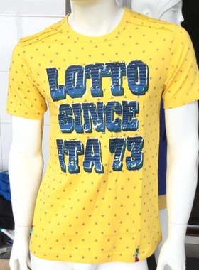 lottosport 乐途 男子 佛罗伦萨纪念款 满地印纯棉T恤 ETSF085-1