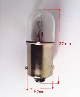 小灯泡B9E10螺口卡口灯泡12V24V30V1.5W2W3W5W按钮信号灯灯珠电珠