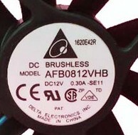 24V台达 8015 AFB0812VHB 12V 0.30A CPU机箱散热风扇 双滚珠