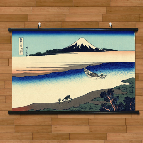 日本画师葛饰北斋浮世绘富岳三十六景富士山水客厅玄关复古装饰画图片