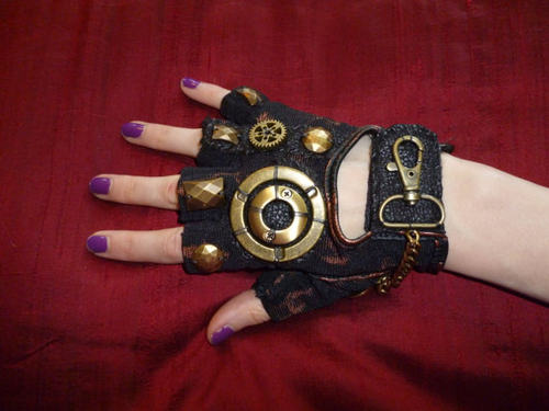 Steampunk△美国代购 手作孤品蒸汽朋克cosplay麦克斯女款手套