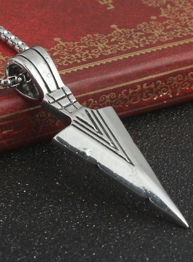 欧美箭头复古男士吊坠长项链