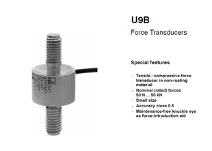 德国HBM U9C测力传感器多种规格可选 U9B