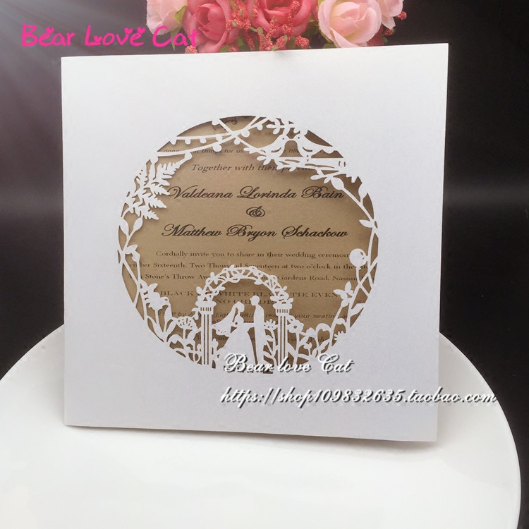 欧式创意结婚请柬定制打印个性