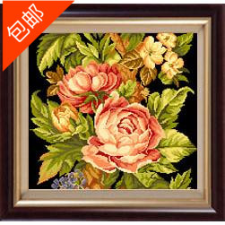 尚美绒绣 毛线绣 半针绣 绒线绣 花鸟系列 山茶花2 正品手工艺品