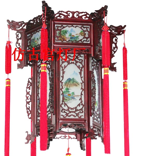 仿古宫灯中式宫灯中式灯具古典宫灯手绘木制宫灯客厅\2-7宫灯