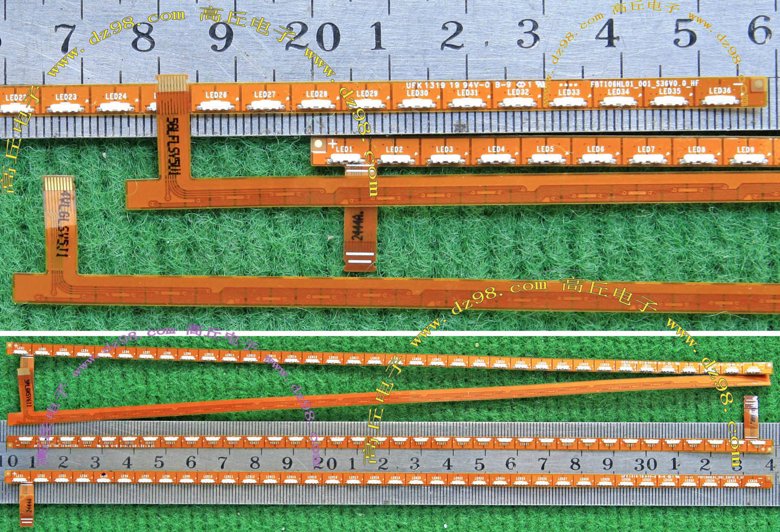 239x4x1mm 超薄超窄 36珠白光 LED侧照灯条 液晶电视显示器侧光源