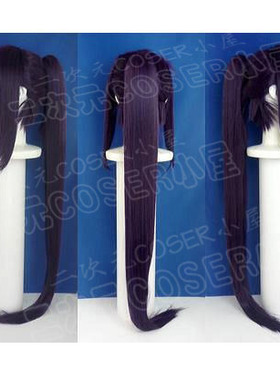 Rewrite 此花露西娅 深紫色 长发 马尾 cosplay假发