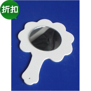 创意手工制作手绘白坯模型 DIY木质花边镜子 超轻粘土 彩绘美劳