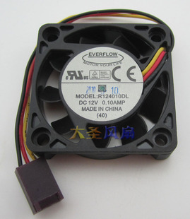 原装EVERFLOW R124010DL/R124010BL 12V 0.10A 4CM散热风扇4010