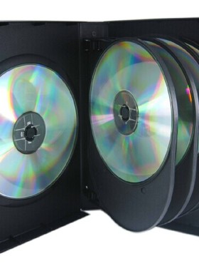 DVD光盘盒 黑色 10片装 光盘储存盒子 可插封页有膜 黑色DVD盒子