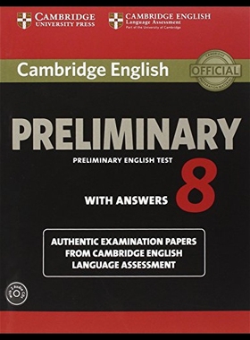 【预售】Cambridge English Preliminary 8 Student's Book Pa