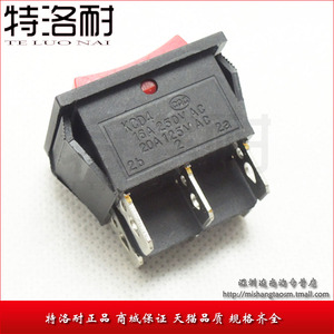 特洛耐 船型开关 25*31MM 六脚 三档 红色 大电流电源开关 6脚3档