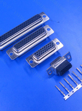 DB三3排15 26 44 62P芯母孔免焊打线式插压线头COM口DC打端子VGA