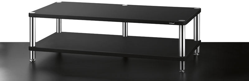 意大利 SOLIDSTEEL架皇Series HW-2L  黑色磨砂音响机架 器材架