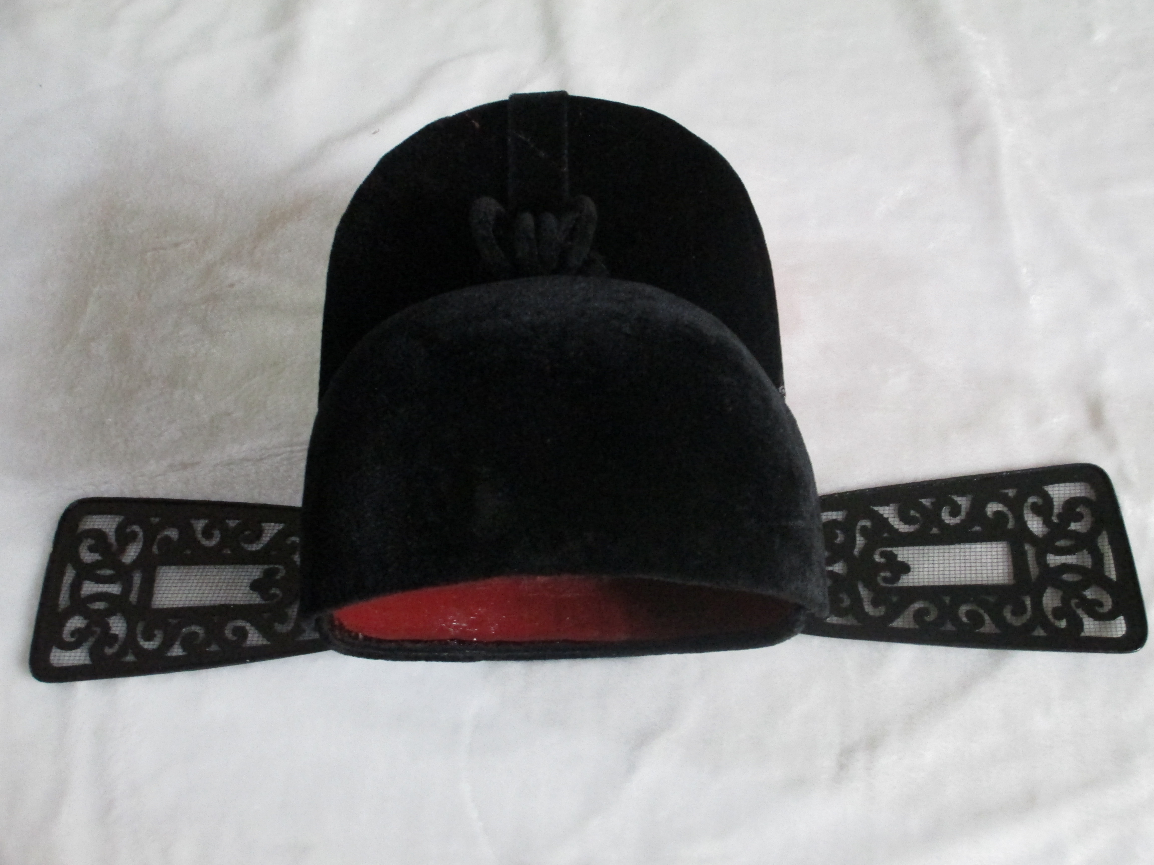 戏曲戏剧道具男用古装舞台表演头饰状元帽乌纱帽县官帽子黑红两色