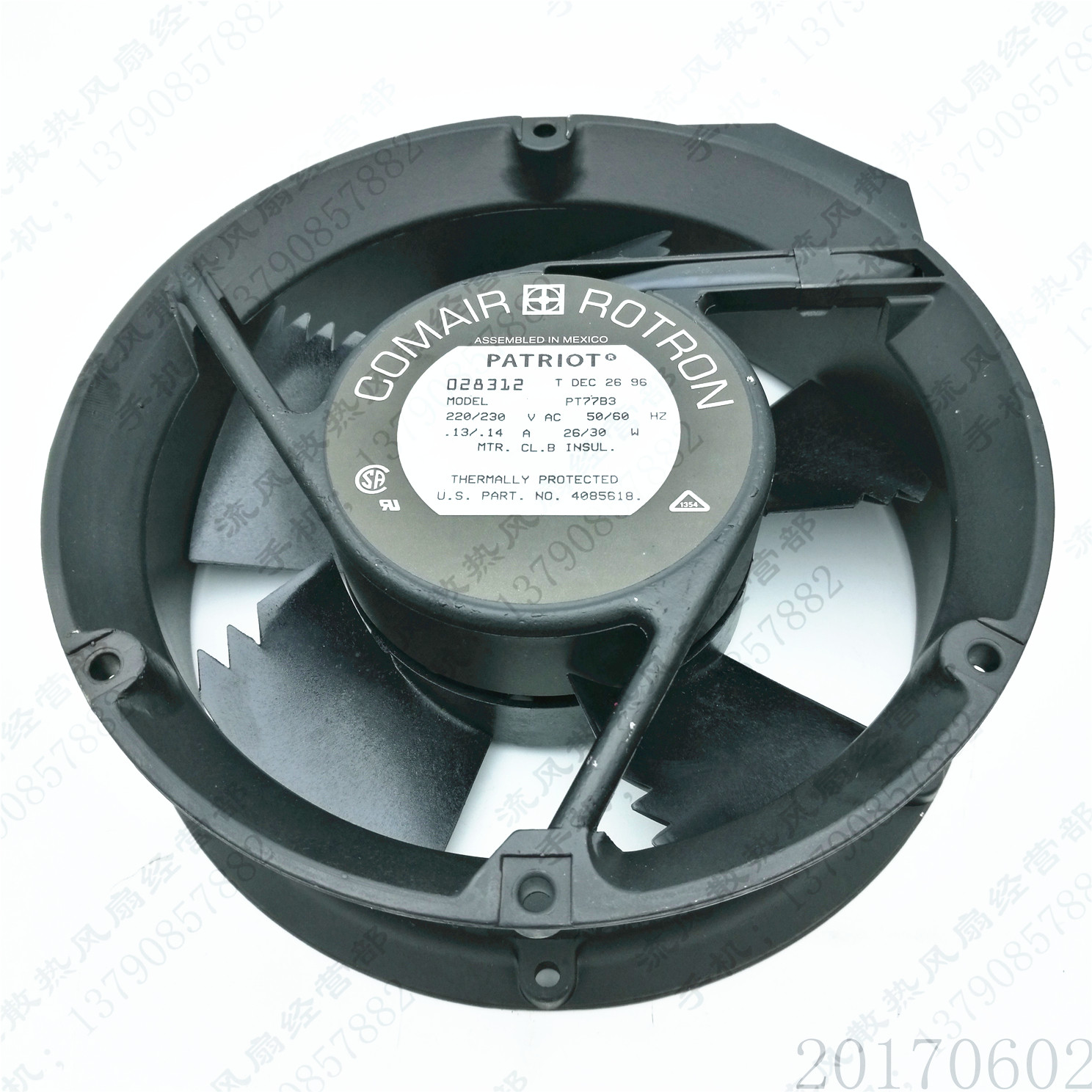 全新 COMAIR ROTRON/康姆罗顿 PT77B3 AC220/230V 17251 圆形风扇