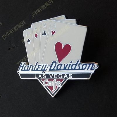 美国哈雷拉斯维加斯扑克男士徽章