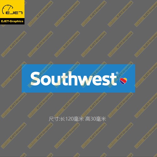 美国西南航空民航标志个性矩形贴纸rimowa行李箱贴车贴