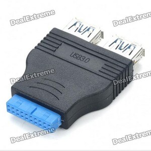 20Pin转USB3.0转换接头 高速19Pin转USB3.0扩展头