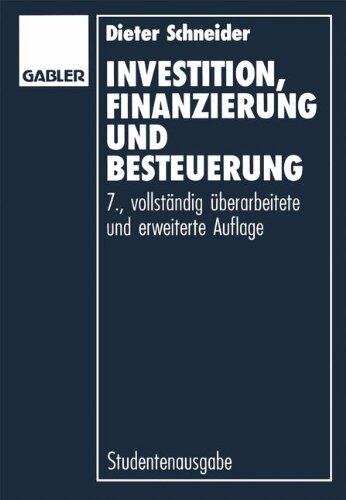【预售】Investition, Finanzierung Und Besteuerung