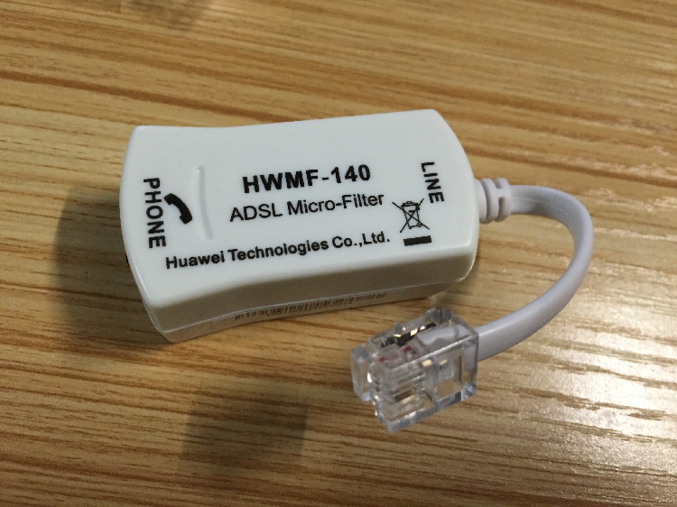 华为ADSL滤波器 电信联通移动电话线ADSL宽带猫电话防雷器防噪音