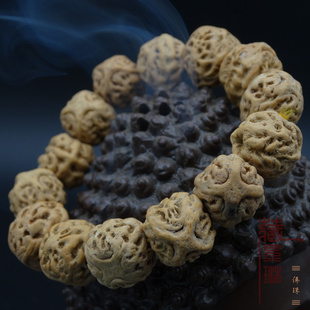 手串天然本色麒麟眼菩提子原籽 菩提籽男士佛珠手链手串文玩饰品