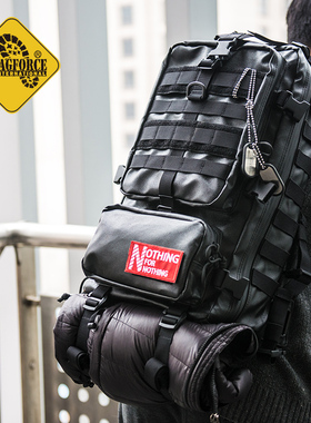 MAGFORCE麦格霍斯台马双肩包0542猎鹰黑胶版户外休闲包黑色男