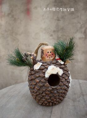 松果美式乡村风做旧孤品古董娃娃