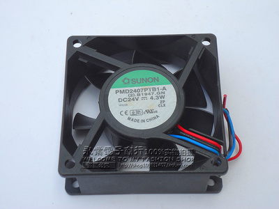 原装 SUNON PMD2407PTB1-A 24V 4.3W 7CM 7025 3线变频器散热风扇