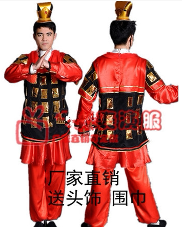 古代风兵马俑秦朝演出服