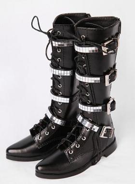 Ringdoll官鞋 黑色镜片四排扣长靴 Rshoes60-6 RD SD BJD娃娃3分