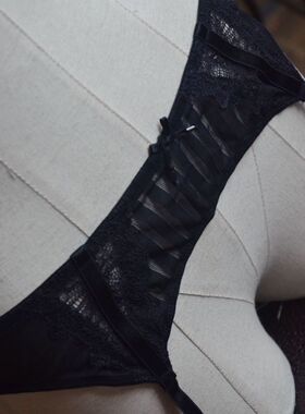 121510原单外贸官网 黑色 明暗条纹 知性优雅蕾丝诱惑吊袜带