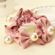 Xin Mei Ribbon Butterfly first ring faux Pearl String flower ladies hair accessories