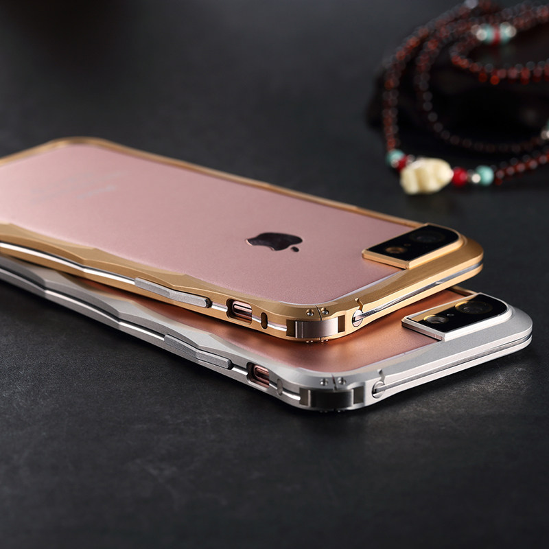 iMatch Slim Light Aluminum Metal Shockproof Bumper with Kickstand for Apple iPhone 7 Plus & iPhone 7