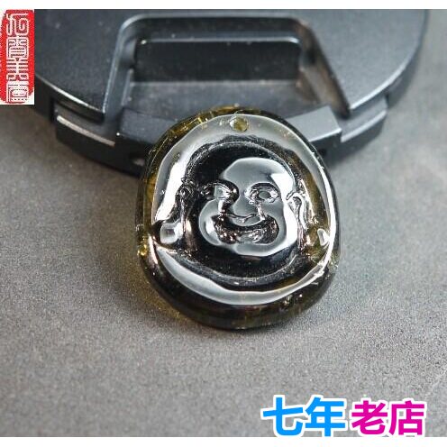 天然巴西墨绿西瓜巴西碧玺佛雕件吊坠男女时尚饰品特价超高性价比
