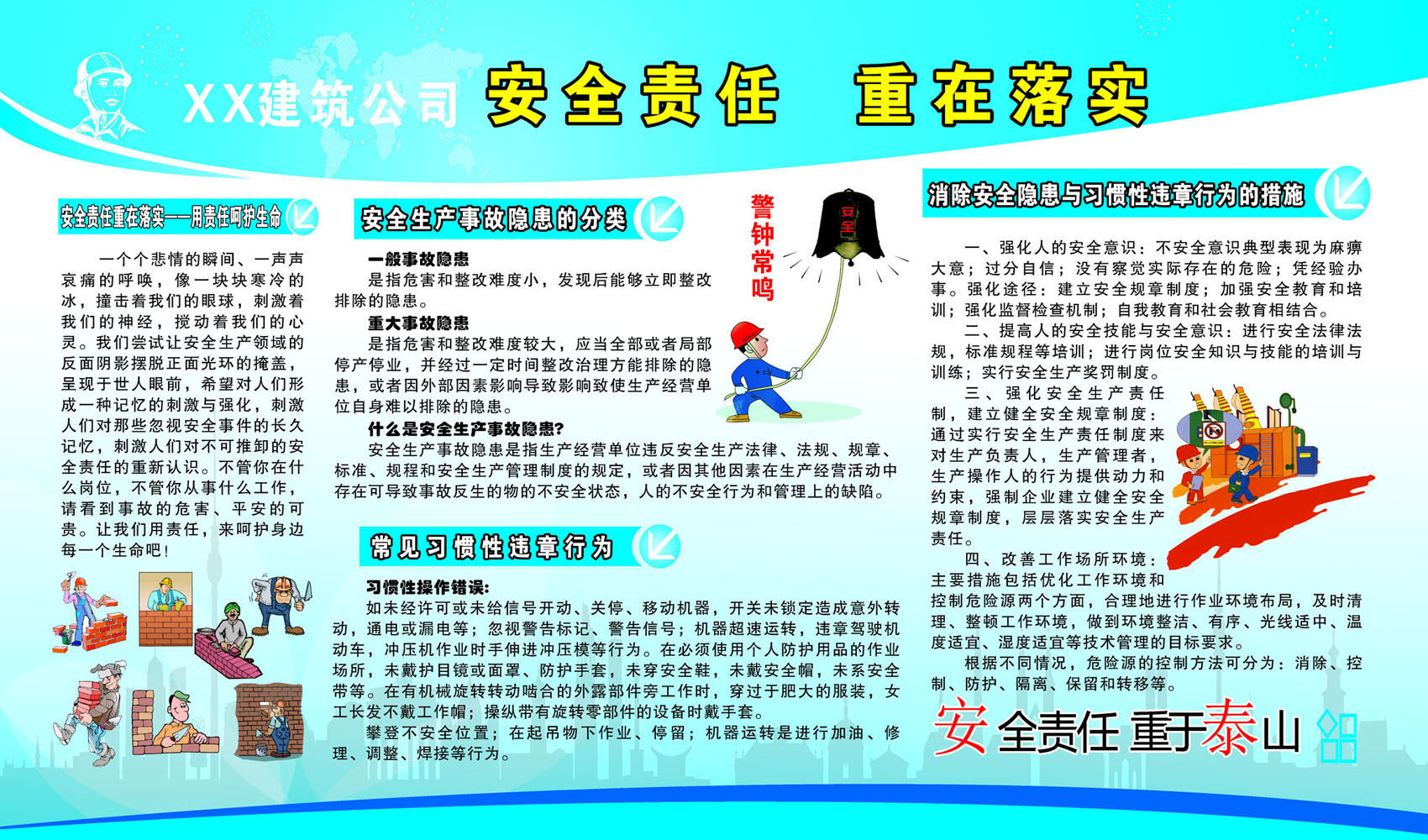 722海报印制展板写真喷绘贴纸386建筑公司安全宣传栏