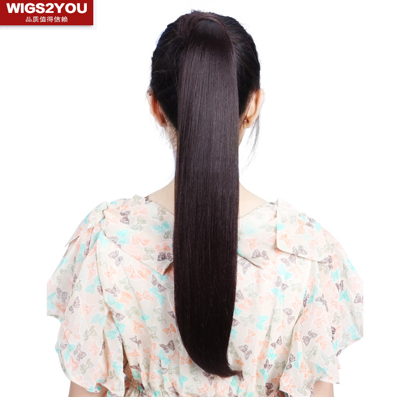 Wigs2you自然绑式马尾辫假发 包邮捆绑系带中长发直发 高档卡丝