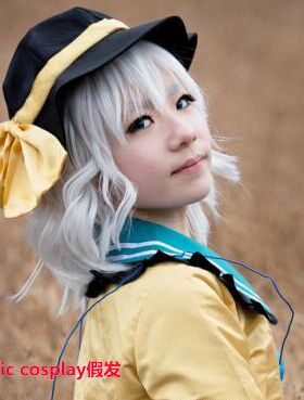 Magic cosplay假发 東方Project 古明地恋 布施翠 银白色短卷发