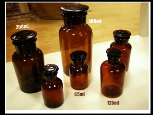 磨口试剂玻璃瓶酒精分装器化学药剂瓶玻璃仪器 采样瓶透明棕色