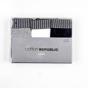 5折清仓！ 棉花共和国2014新款经典棉男士三角内裤3条装01111423