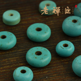 绿松石隔片算盘珠星月金刚菩提根DIY配饰蓝垫片6 8 10mm圆直边
