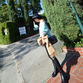 CAN秋冬新款 欧美风纯色小清新百搭宽松显瘦针织衫 套头毛衣女