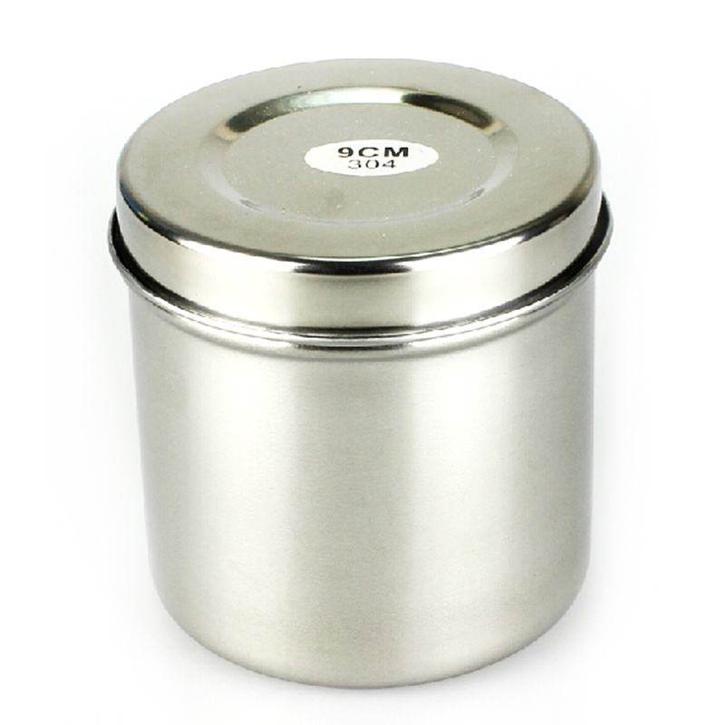 304厚款不锈钢油膏缸 棉花罐酒精棉缸 纱布缸9cm