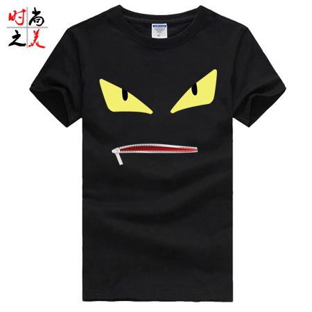 小恶魔卡通男士短袖T恤 个性小怪兽情侣款半袖男女款T-shirt夏季