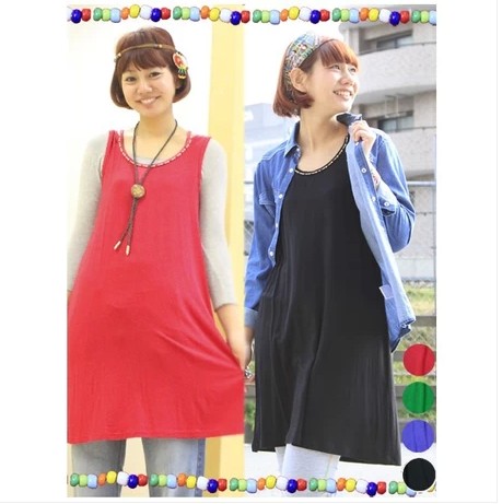 titicaca复古民族风文艺范森系手工钉珠无袖打底背心连衣裙女裙