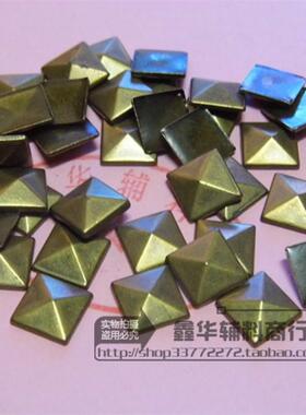 diy四方形金字塔装修古铜色烫钻