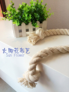 美式乡村 粗棉线窗帘绑绳 手工窗帘绑带 窗帘扣 棉线麻绳 单条