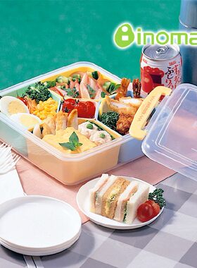 日本进口inomata高档分格便当盒